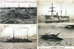 UN LOT DE 13 CARTES BATEAUX MILITAIRE - Warships