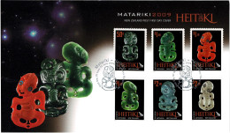 New Zealand 2009 Matariki - Heitiki, Maori Ornaments Self-adhesives FDC - FDC