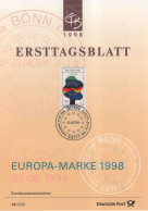 Germany Deutschland 1998-14 Europa-Marke CEPT, Canceled In Bonn - 1991-2000