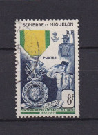 SAINT PIERRE ET MIQUELON 1952 TIMBRE N°347 OBLITERE MEDAILLE MILITAIRE - Oblitérés