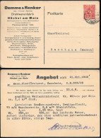 Germany Höchst Demme Renker Drahtwarenfabrik Postcard Mailed 1920s - Covers & Documents