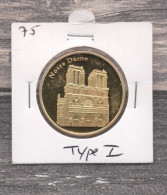 Médaille Souvenirs&Patrimoine : Notre-Dame Vue De Face - Type 1 (couleur Or) - Sonstige & Ohne Zuordnung