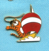 Superbe Gros Pins Jeux Olympiques Seoul Tigre Voile Egf K351 - Olympische Spiele