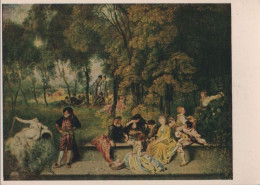 117372 - Antoine Watteau Gesellige Unterhaltung - Schilderijen