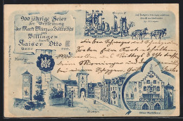 AK Villingen / Baden, 900 Jahrfeier 1899, Verleihung Der Stadtrechte, Romeius-Turm, Rietthor, Altes Rathaus, Siegel  - Baden-Baden