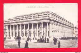 F-33-Bordeaux-239Ph49  Le Grand Théâtre, Animation, Verso Cachet Militaire, Cpa (état) - Bordeaux