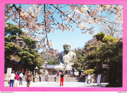 E-Japon-17P79  Le Grand Bouddha De KAMAKURA à L'époque Des Cerisiers En Fleurs, BE - Autres & Non Classés
