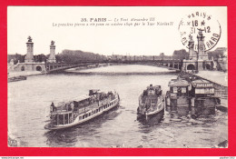 F-75-Paris-456P27 Le Pont Alexandre III, Voir Les Péniches, Voir Gros Plan Pub, Cpa BE - Arrondissement: 07