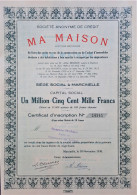 S.A. De Crédit Ma Maison - Certificat Nominatif Georges Michaux - Notaire  - Marcinelle - 1930 - Andere & Zonder Classificatie