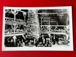 AK USA Old Faithful Inn Lobby Yellowstone National Park Old Photo Postcard Kodak Paper - Yellowstone