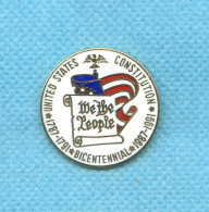 Superbe Pins Usa Bicentennial Constitution Egf K389 - Administration