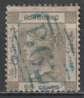 HONG KONG (CHINA) - 1862 - YVERT N°7 OBLITERE SIGNE CALVES ! - SANS FILIGRANE - COTE = 550 EUR - Used Stamps