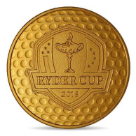 FRANCE 2018 COFFRET GOLF RYDER CUP , NEUF** BLOC FEUILLET NUMÉROTÉ FOND BLEU + MÉDAILLE TTB - Nuovi