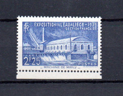 France 1939 Old Exhibition Water Of Liege Stamp (Michel 449) Nice MLH - Neufs