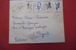 FRANCE  Lettre Recommandée   DU  28 01 1958 De VENELLES Pour BIZERTE ( TUNISIE °) - Covers & Documents