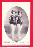 Cirque-107A108  Souvenir Des Deux Soeurs LARME Léopold, Miss Berty, Henrietta, Cpa BE - Circus