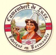 ETIQU. LAITERIE DE BAYEUX  Camembert De Luxe - Fromage