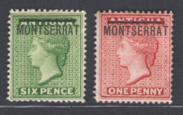 1876-83 Montserrat, Stanley Gibbons N. 1/2 - MH* - Sonstige & Ohne Zuordnung