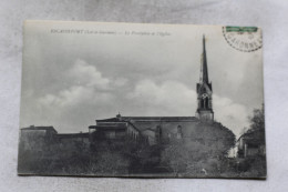 Cpa 1913, Escassefort, Le Presbytère Et L'église, Lot Et Garonne 47 - Other & Unclassified