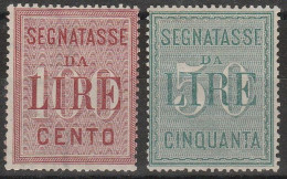 104 - Italia Segnatasse 1804 - Cifra In Bianco E Diciture In Colore Su Fondo Bianco N. 15/16. Cat. € 300,00 MNH - Postage Due
