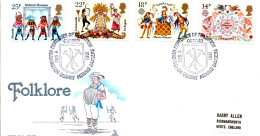 UK, GB, Great Britain, FDC, 1981, Michel, Folklore, Quarry Morris Dancers - 1981-1990 Em. Décimales