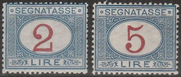 105 - Italia Segnatasse 1903 - Valori Complementari N. 29/30. Cert. Todisco. Cat. 1500,00. SPL MNH - Portomarken