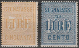 106 - Italia Segnatasse 1903 - Tipo Del 1884 Con Colori Cambiati N. 31/32. Cat. € 650,00. MNH - Taxe