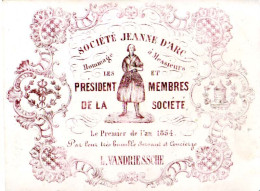 DE 1956 - Carte Porcelaine Du Societe Jeanne D'Arc Pour Nouvel An 1854 - Autres & Non Classés