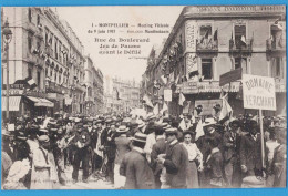 CPA HERAULT (34) - MONTPELLIER - MEETING VITICOLE DU 9 JUIN 1907 - RUE DU BOULEVARD JEU DE POMME AVANT LE DEFILE - Montpellier