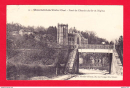 F-60-Chaumont En Vexin-02PH14  Le Pont Du Chemin De Fer Et L'église, Cpa BE - Chaumont En Vexin