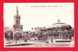 F-59-Malo Les Bains-06PH16  La Place Turenne, Le Kiosque, L'église, Cpa BE - Malo Les Bains