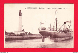 F-59-Dunkerque-06PH19  Le Phare, Navire Quittant Le Port, Cpa BE - Dunkerque