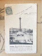 CPA Paris Place De La Bastile Et Colonne De Juillet - 1905 - Other Monuments