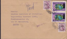 Iraq Irak BY AIR MAIL Line Cds. 1973 Cover Brief GOTHENBURG Sweden ON STATE SERVICE & OFFICIAL Grapes Adresse UNKNOWN - Iraq