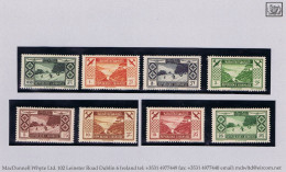 Lebanon Republique Libanaise 1936 Airmail Tourist Set Of 8 50c To 25p Fresh Mint Hinged - Neufs