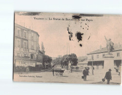 VALENCE : La Statue De Bancel Et La Rue Papin - état - Valence