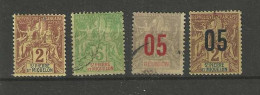 Timbres REUNION N° 33-35-73-72 Valeur 7.50 - Oblitérés