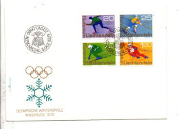 LIECHTENSTEIN FDC 1976 J O INNSBRUCK - Hiver 1976: Innsbruck