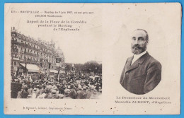 CPA HERAULT (34) - MONTPELLIER - MEETING VITICOLE DU 9 JUIN 1907 - PLACE DE LA COMEDIE - MARCELIN ALBERT - Montpellier