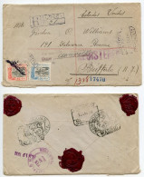 Spanish Guinea 1931 Registered Cover; Elobey To Buffalo, New York; 25c. & 40c. Nipa House - Guinea Espagnole