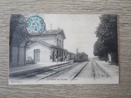 10 SAINT PARRES LES VAUDES LA GARE QUAI ANIMEE TRAIN - Sonstige & Ohne Zuordnung