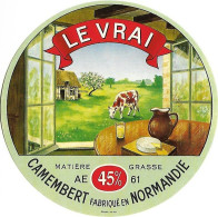 ETIQU. AE 61 PREEL CAMEMBERT LE VRAI NEUVE - Fromage