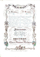 DE 1960 - Carte Porcelaine Pour Menu Du Banquet, Anvers, 12 Aout 1845 Imp Buschmann - Andere & Zonder Classificatie