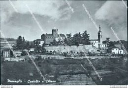 Cg419 Cartolina Primeglio Castello E Chiesa Provincia Di Asti Piemonte - Asti