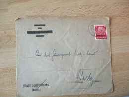 MOYEUVRE GRANDE WW 2 LORRAINE OCCUPEE LETTRE TIMBRE 12 ROUGE SURCHARGE LOTHRINGEN - Covers & Documents