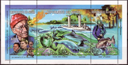 Niger 1998, Cousteau, Diving, Dolphins, Fish, Block - Niger (1960-...)