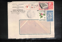 Tunisia 1971 Interesting Airmail Registered Letter - Tunesien (1956-...)