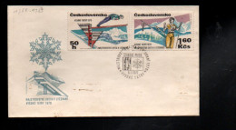 TCHECOSLOVAQUIE FDC 1970 SPORTS D'HIVER - Hiver