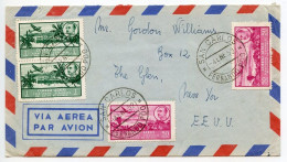 Spanish Guinea 1952 Airmail Cover; San Carlos, Fernando Poo To The Glen, New York; 50c. &1p. San Carlos Bay, Air Post - Guinea Española