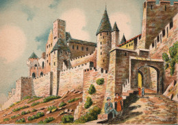 11-Carcassonne-La Porte D'Aude - éditeur : M. Barré & J. Dayez - Illustrateur : Barday - 1946-1949 - Carcassonne